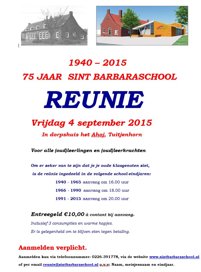 St. Barbara bestaat 75 jaar